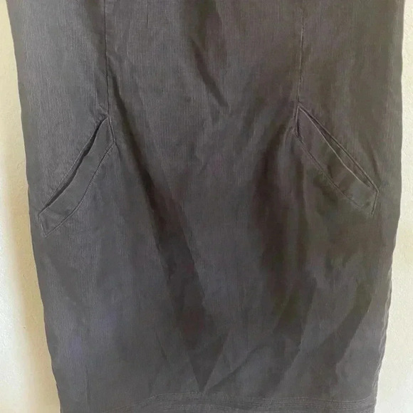 Boden Montmartre Needlecord Finewale Pintuck Corduroy Charcoal Grey Dress 4R - Picture 6 of 12